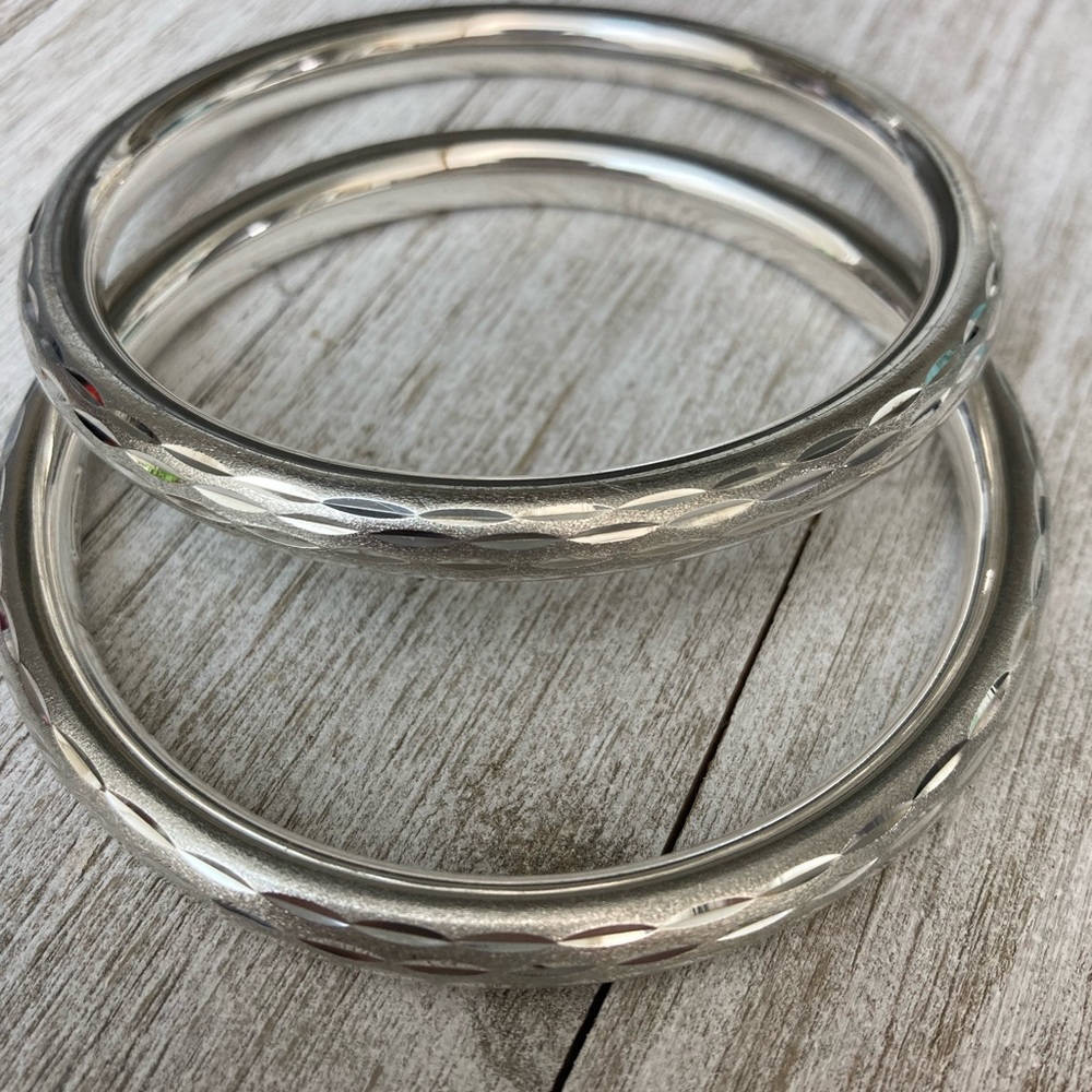 2 Sterling Silver .925 Bangles - image 4